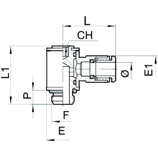 Steckverbindung SVG-R15-8xG1/4a L