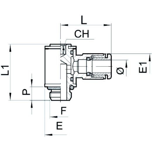 Steckverbindung SVG-R15-10xG1/4a L